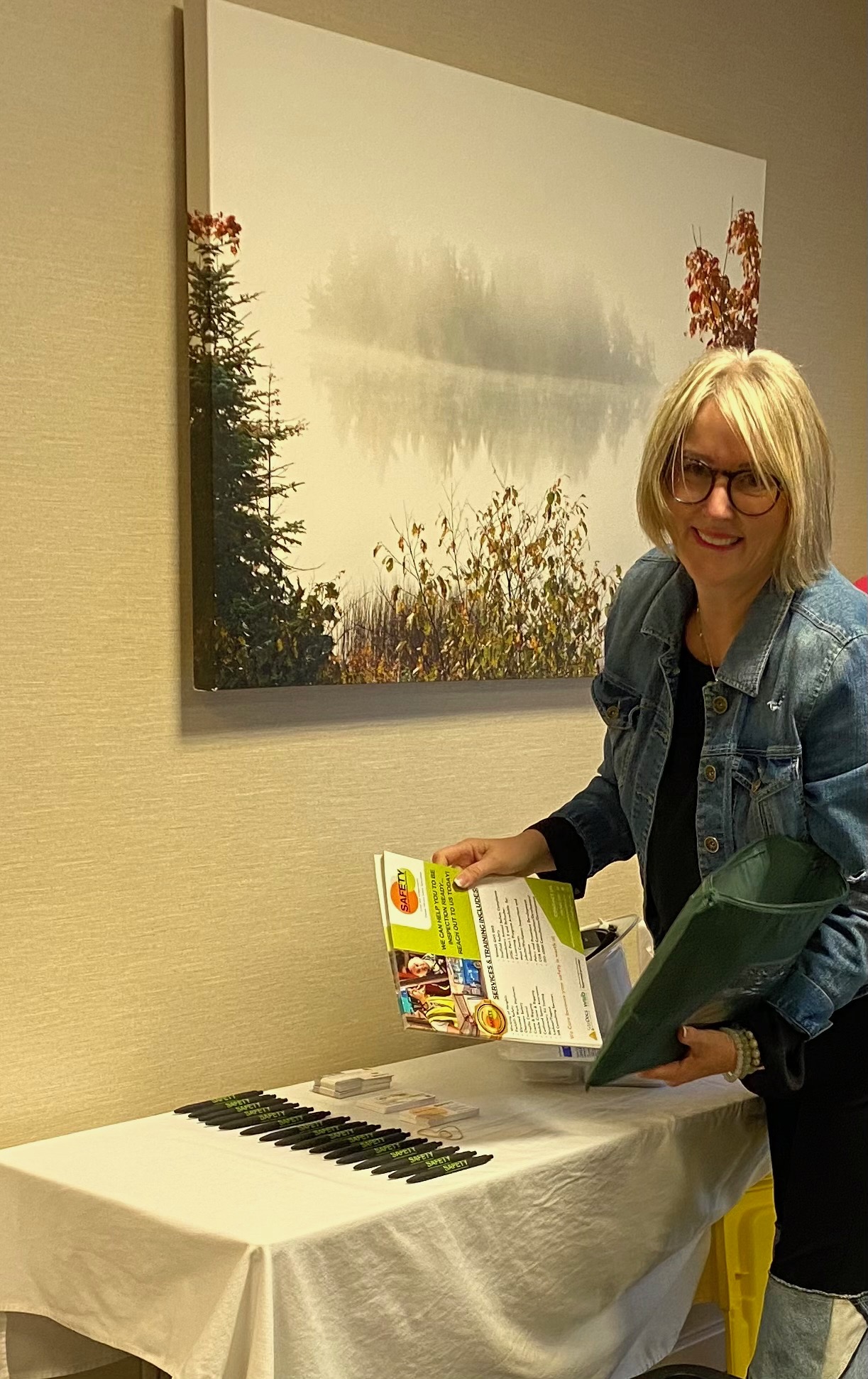 Deborah at event table